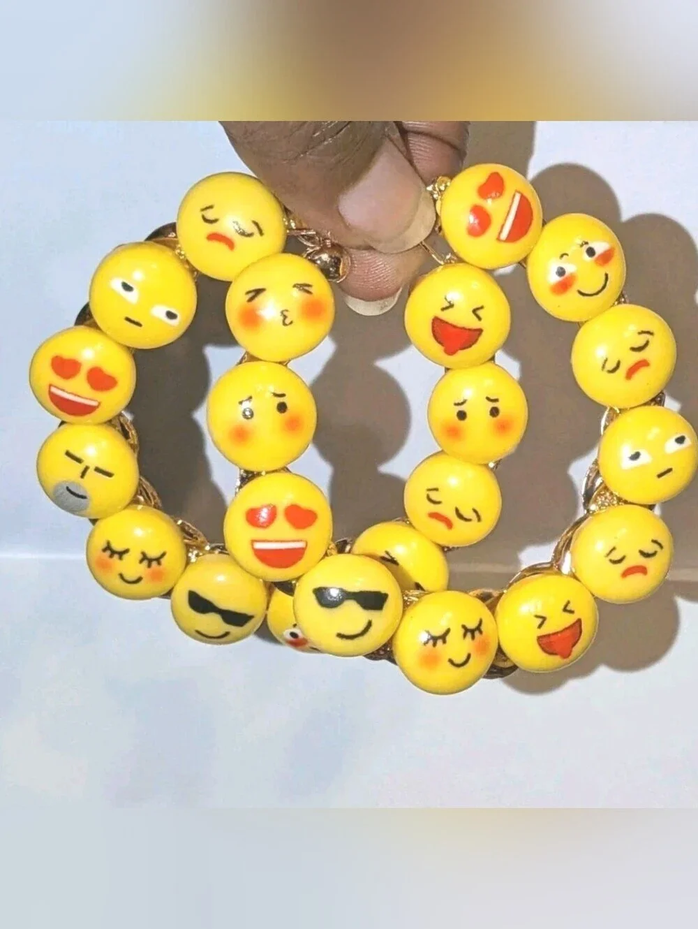 The Emoji Queen-Hand Crafted Colorful Large Hoop Earrings